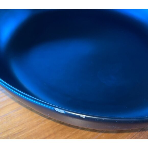 Modern Quirky Black Matte Ceramic Display Bowl Large 13" Across, 3" Deep, padded - Picture 4 of 9